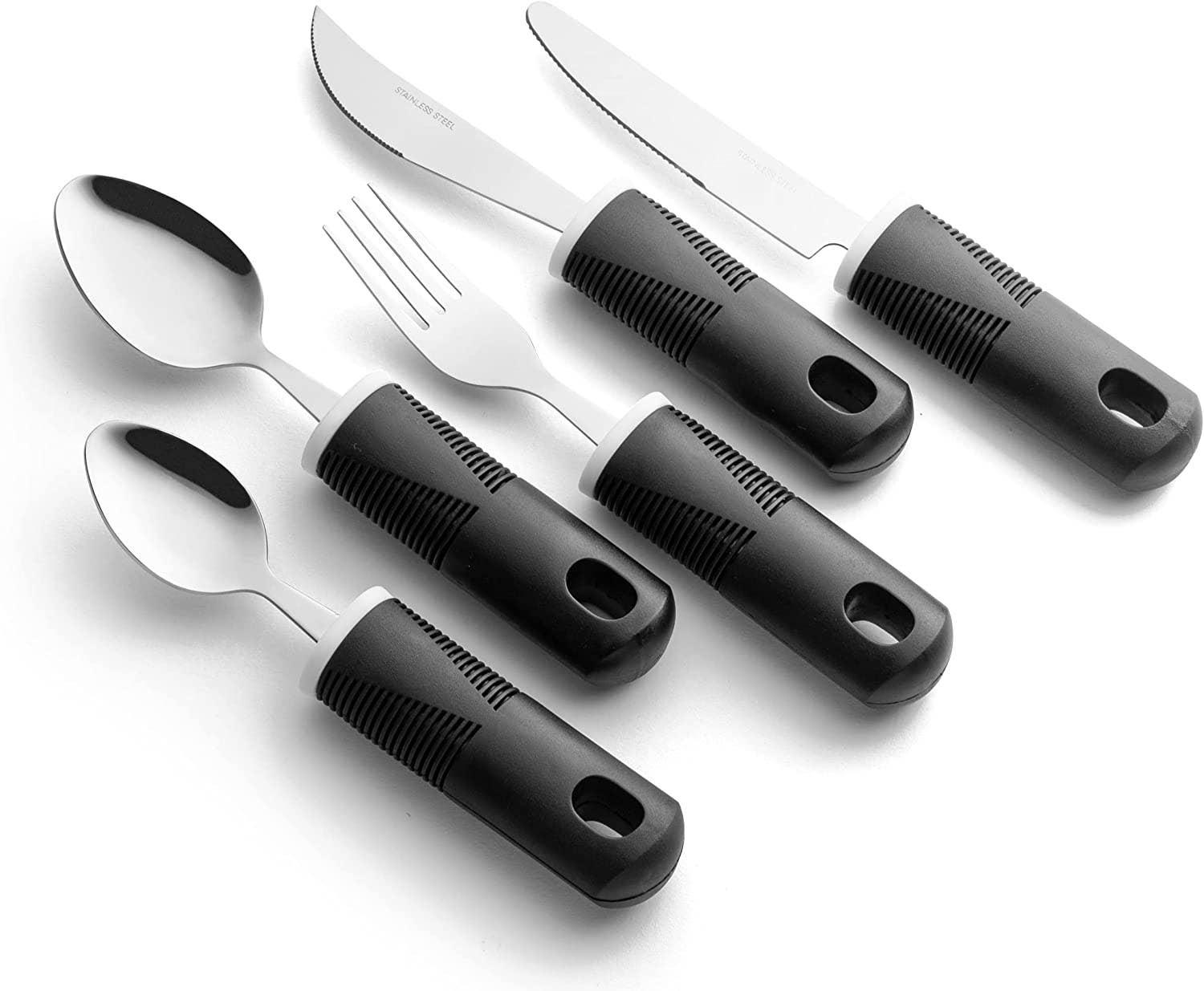 Adaptive Utensils - Arthritis Aid Silverware Set - Black