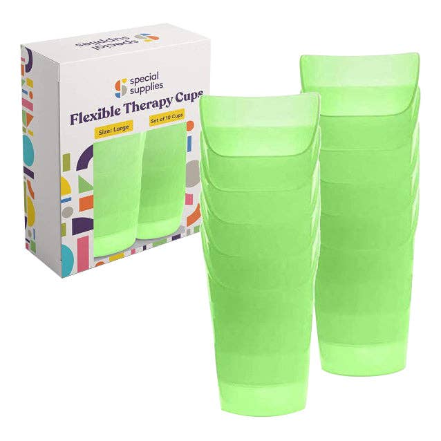 Large Flexible Drinking Cups with Nose Mold Cutout - Pack of 10
