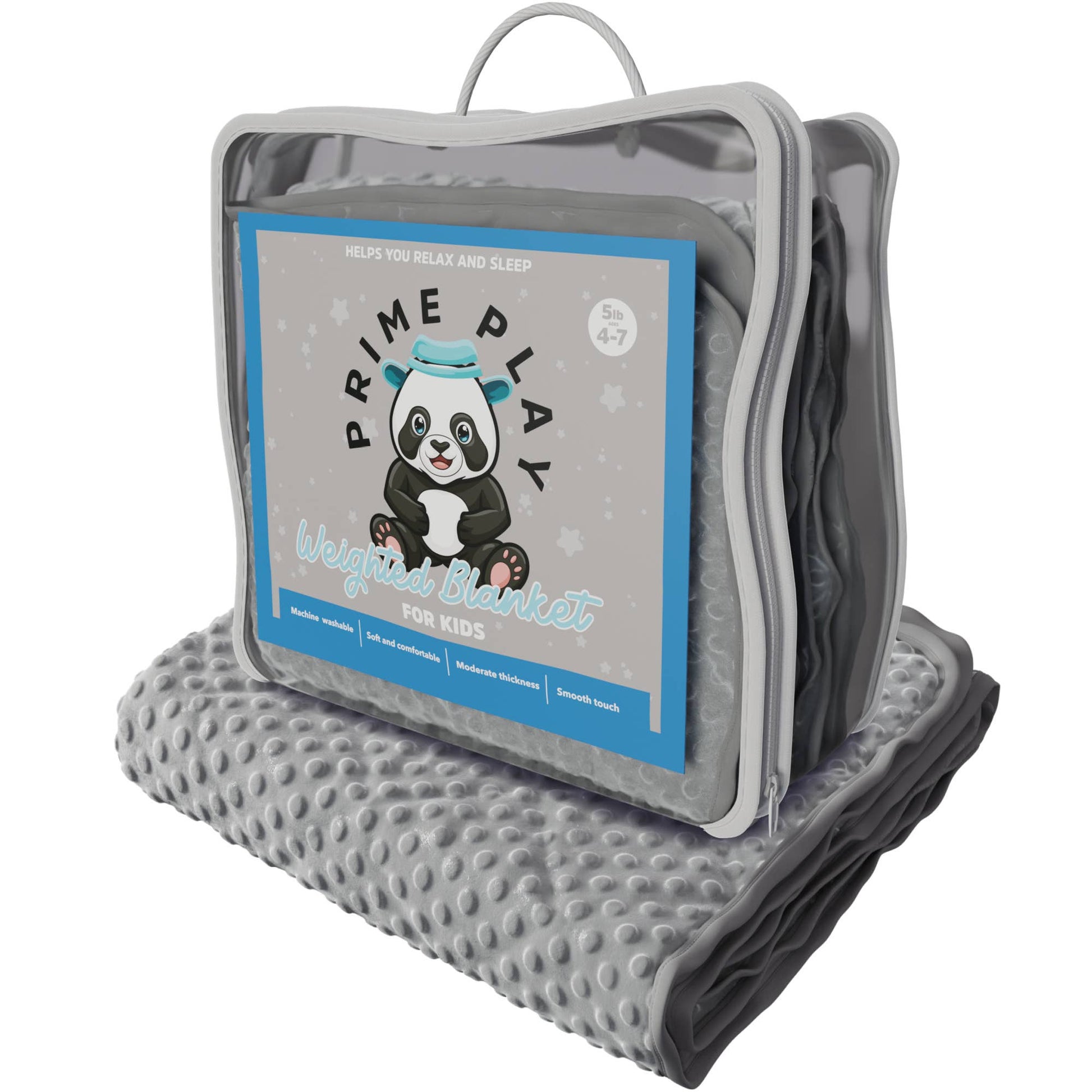 5lb Child's Weighted Blanket - 36" x 48" Dotted Texture GREY