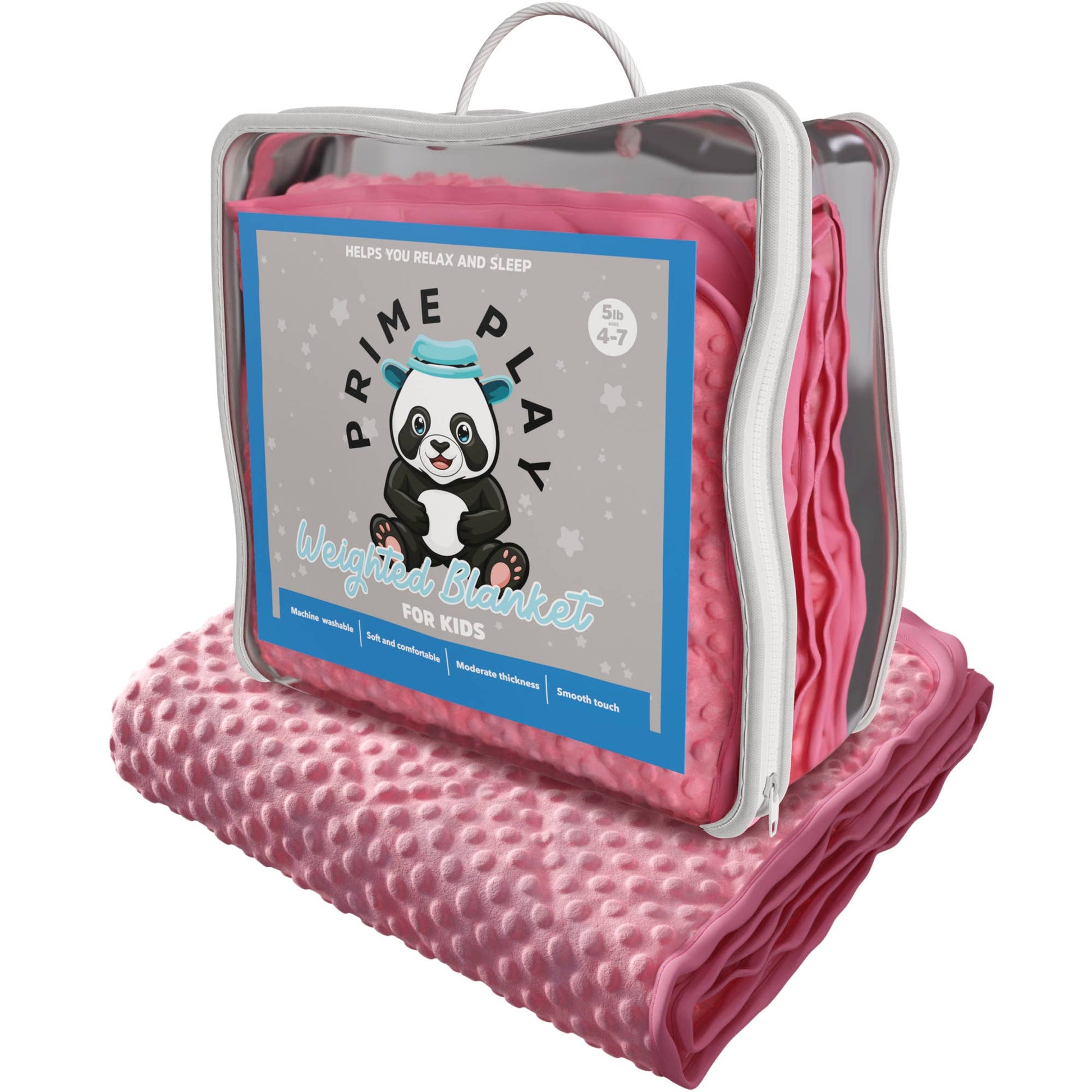 5lb Child's Weighted Blanket - 36" x 48" Dotted Texture Pink