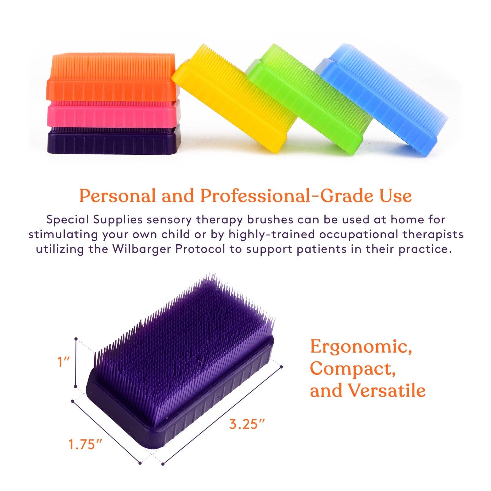 Special Supplies Therapressure Therapy Brush for Occupational and Sensory Brushing
