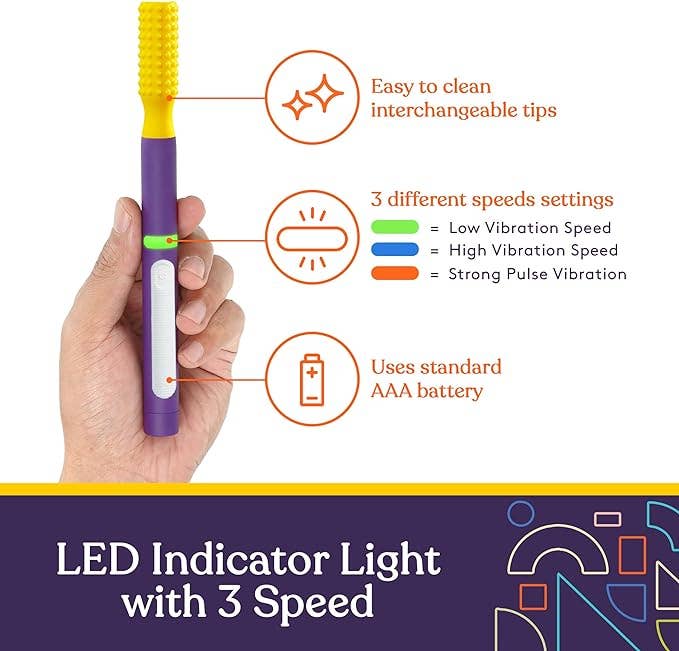 BUZZ BUDDY™ Oral Stimulation Kit with 6 Soft Textured Interchangeable Heads