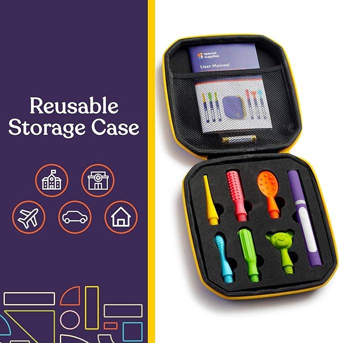 BUZZ BUDDY™ Oral Stimulation Kit with 6 Soft Textured Interchangeable Heads