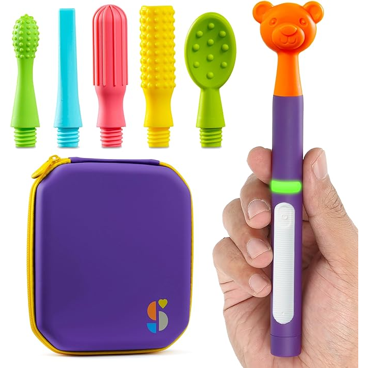 BUZZ BUDDY™ Oral Stimulation Kit with 6 Soft Textured Interchangeable Heads