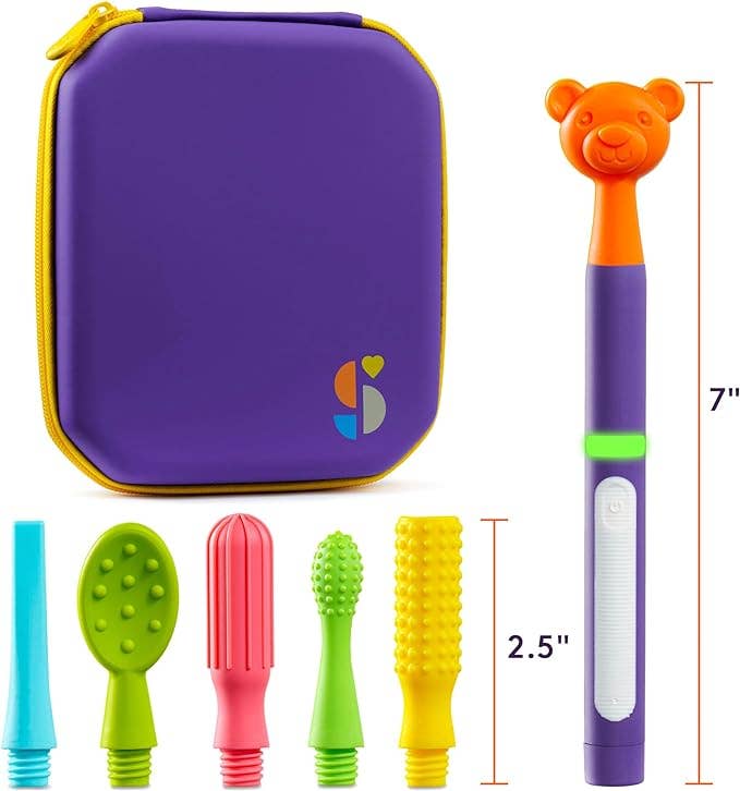 BUZZ BUDDY™ Oral Stimulation Kit with 6 Soft Textured Interchangeable Heads