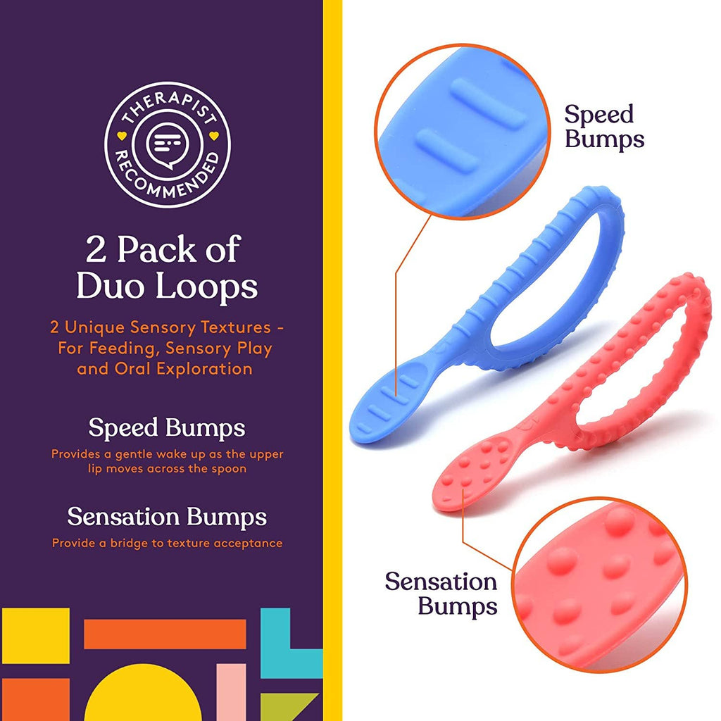 Special Supplies Duo Spoon Loops Oral Motor Therapy Tools, 2 Pack